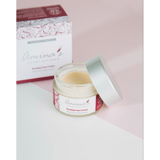 Amina's Natural Rosehip Face Cream, 50 ml