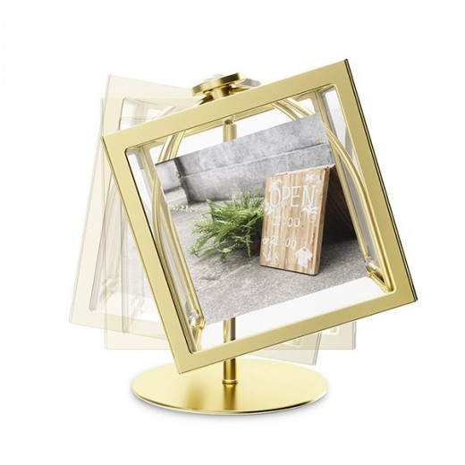 Umbra photo display locker, brass color