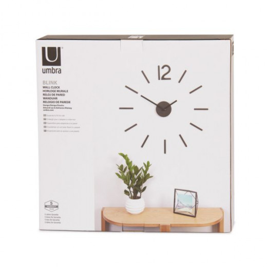 Umbra Blink Wall Clock, Black Color