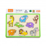 Viga Flat Puzzle, Wild Animals Design