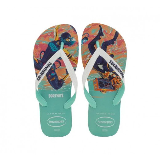 Havaianas Top Fortnite Flip Flop, Green Dew Color, Size 37/38