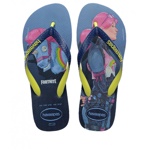 Havaianas Top Fortnite Flip Flop, Indigo Blue Color, Size 45/46