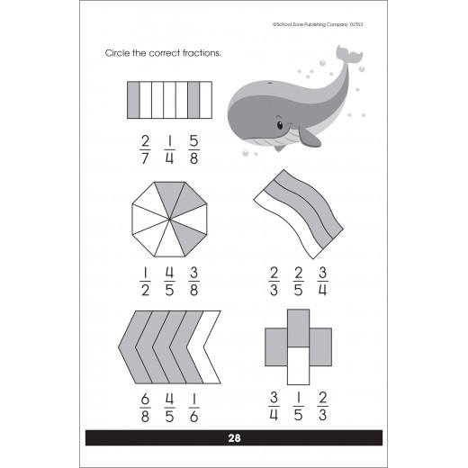 School Zone Make Fractions Grades 1-2 Workbook