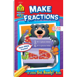 School Zone Make Fractions Grades 1-2 Workbook