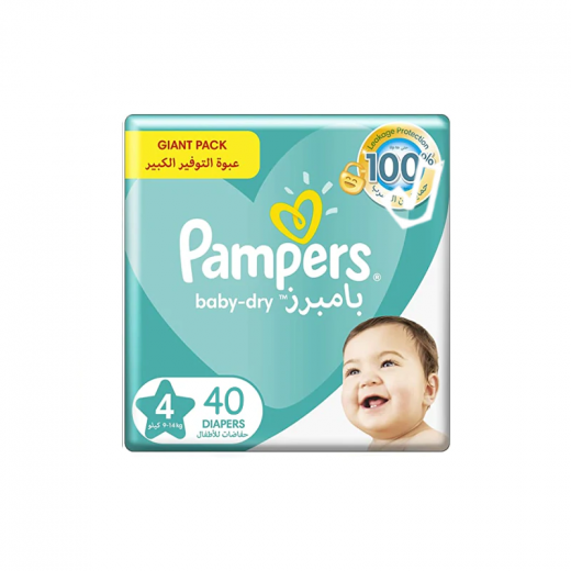 Pampers Baby-Dry Size 4, 9-14 Kg, 40 Diapers