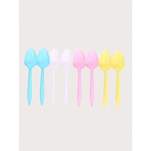 Disposable Plastic Spoons, 8 Pieces