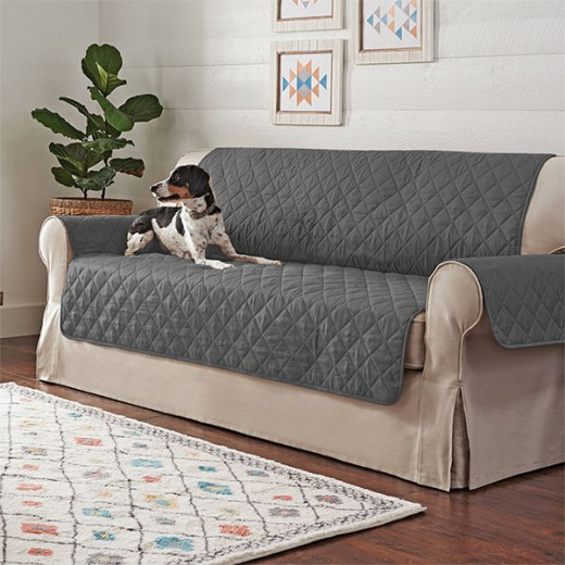 Nova home sure fit sofa protector, charcoal color, 7 seats