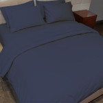 Fieldcrest plain duvet cover, cotton, navy blue color, super king size