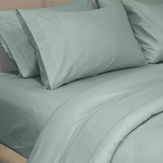 Fieldcrest plain duvet cover, cotton, jade color, king size