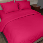 Fieldcrest plain duvet cover, cotton, fuchsia color, queen size