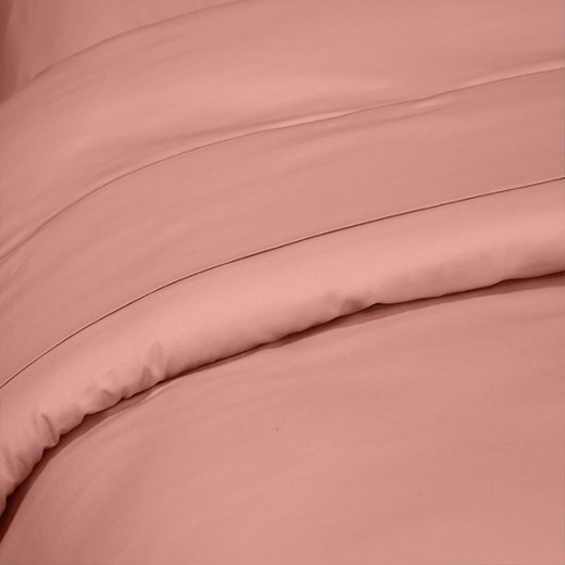 Fieldcrest plain duvet cover, cotton, old rose color, queen size