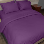 Fieldcrest plain duvet cover, cotton, dark purple color, twin size