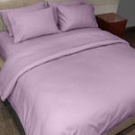 Fieldcrest plain duvet cover, cotton, plum color, twin size