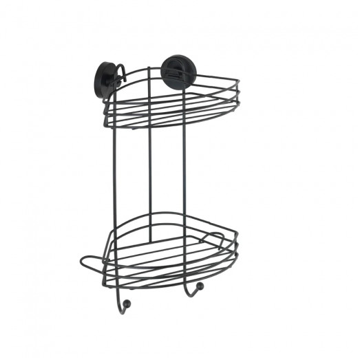 Wenko milazzo vacuum-loc rack, 2-tier, large, black