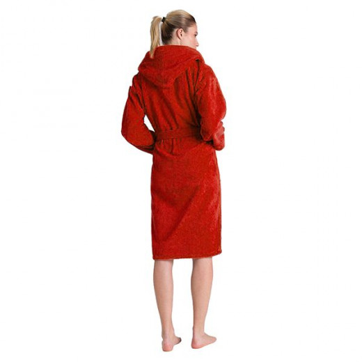 Cannon plain bathrobe, cotton, red color