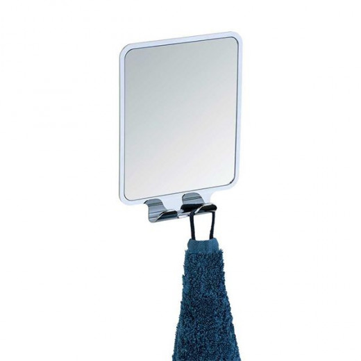 Wenko Wall Mirror "Vacuum-loc Quadro", Glass, Silver