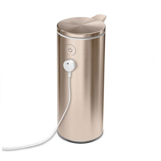 Simplehuman liquid soap sensor pump, stainless steel, gold, 260 ml