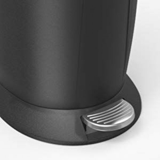 Simplehuman Plastic Trash Bin, Black Color, 6 Liter