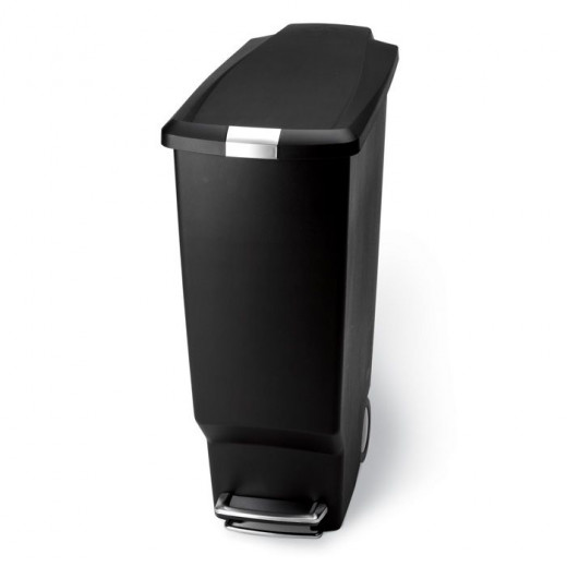 Simplehuman plastic trash bin, black color, 40 liter