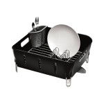 Simplehuman Compact Plastic Dish Rack, Black Color