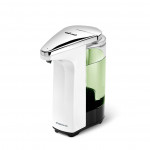 Simplehuman plastic and stainless steel liquid soap sensor pump, white color, 236 ml