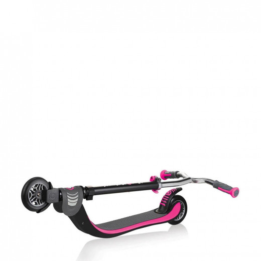 Globber Flow 125 Foldable Scooter, Black and Pink Color