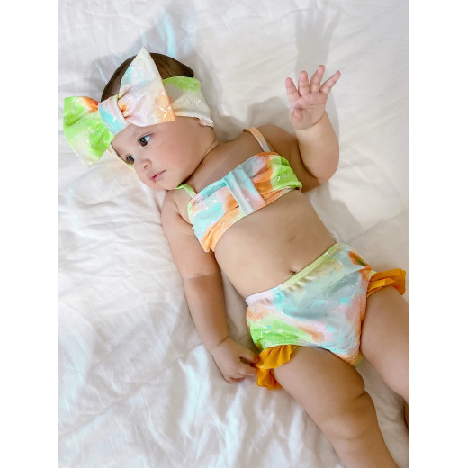 Baby Bikini Swimsuit With Seahorse and Shell Print