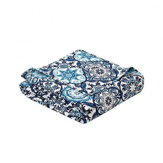 Nova Bed Spread 4 Pieces Set Brooke, Blue Color