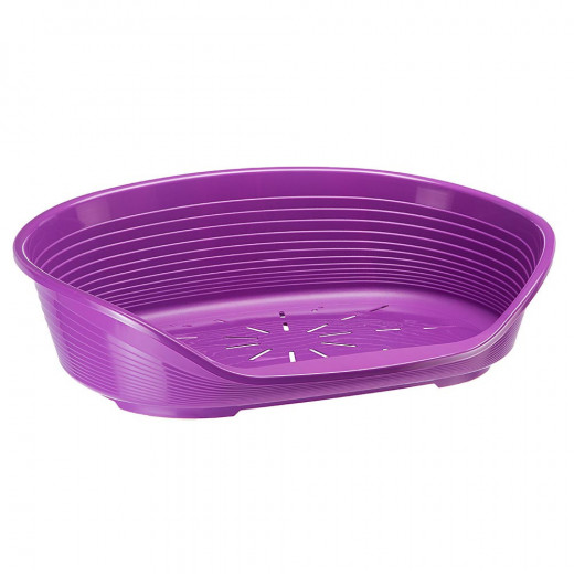 Ferplast Siesta Deluxe Dog Plastic Bed, Violet Color, 82 x 59.5 x 25 Cm