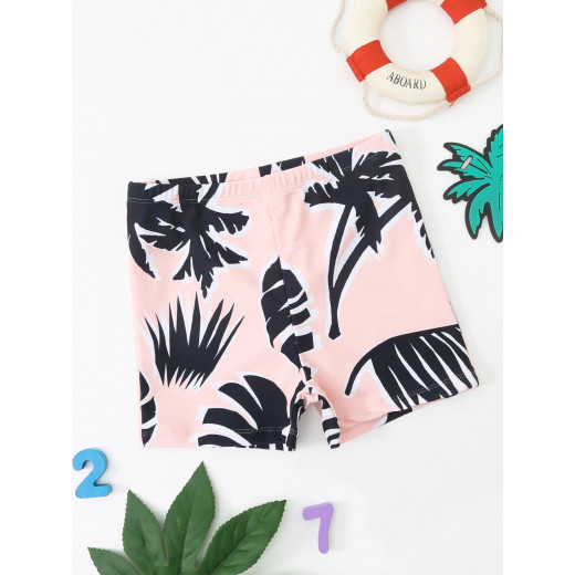 Boys Swim Shorts, Tropical Design