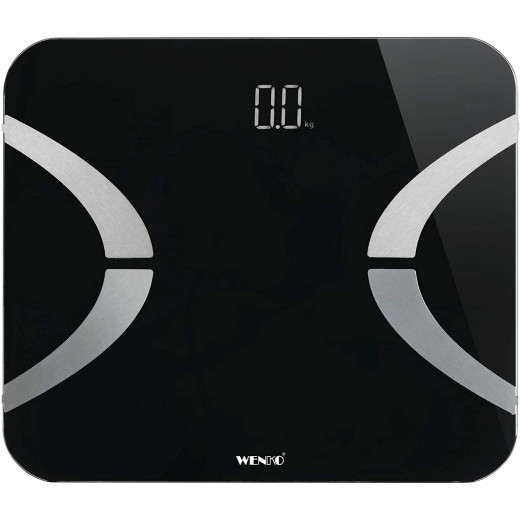 Wenko Personal Scale Bt Led 30 X 26 Cm Glass Black