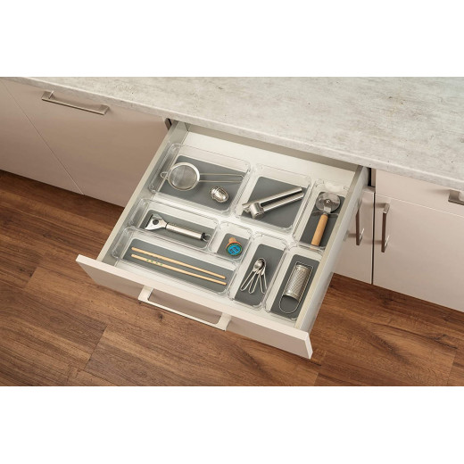 Wenko Drawer Organiser ,Clear, Size 18.5 X 9 X 4.5 Cm