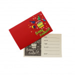 Happy Birthday Invitation Cards,. Red Colored Design