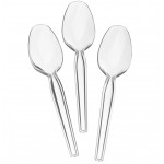 RZ Disposables Transparent Tea Spoons, 100 Pieces