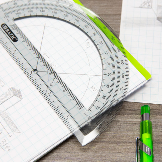 Bazic Semicircular Protractor, 15 Cm