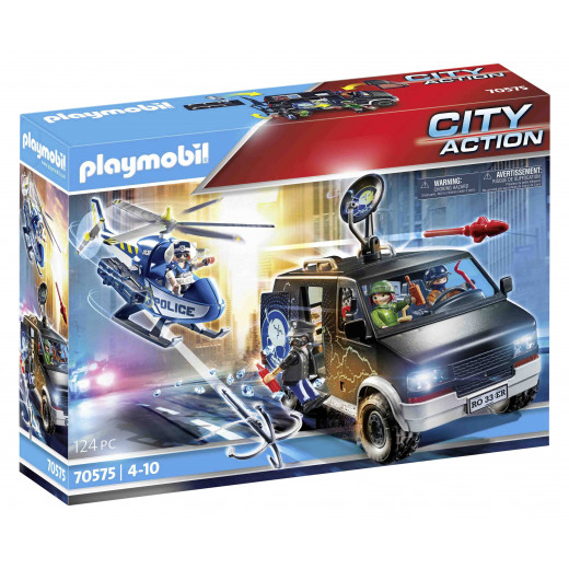 Playmobil Helicopter Pursuit With Runaway Van