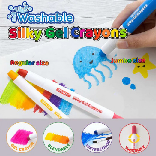 Bazic Silky Gel Crayons 6 Color