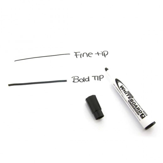 Bazic Chisel Tip Dry Erase Markers, Black Color, 3Pack