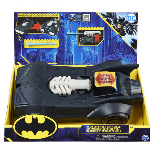 Spin Master Tech Defender Batmobile Transforming Vehicle with Launcher Launcherfor Kids