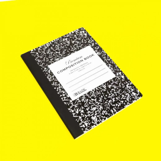 كتاب تكوين رخام أسود ممتاز غير محكم ، 100 ورقة من بازيك