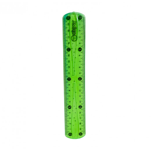 Amigo Flexible Ruler, Green Color, 20 Cm