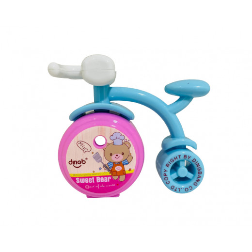 Dingb Cycle Bear Sharpener With Case, Pink And Blue Color