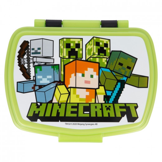 Stor Plastic Lunch Box, Minecraft Design