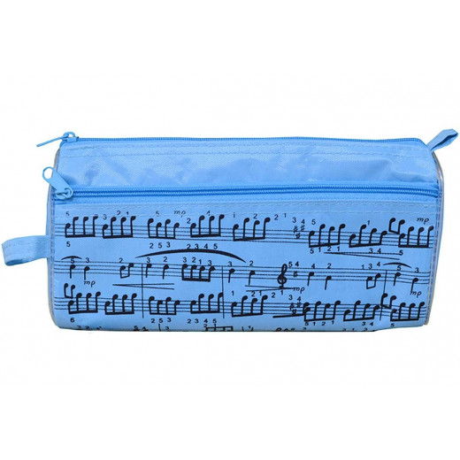 Pencil Case, Music Design, Blue Color