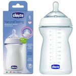 Chicco Bottle, Natural Feeling, White Color, 6 M, 330 Ml