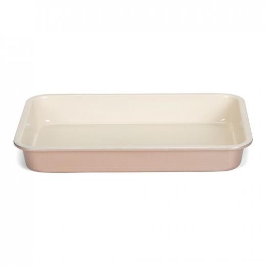 Patisse Ceramic Rectangle Tray, Beige Color, 35 X 24 Cm