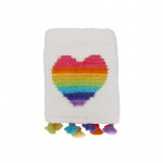 بشكير منشفة مطرز للأطفال, بتصميم القلب, مصنوع من القطن, متعدد الألوان من نوفا هوم