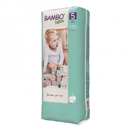 Bambo Nature Diapers Size 5 (12-18 Kg), 44 diapers