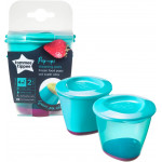 Tommee Tippee Weaning Pots +4 Months, 2 pack, Blue