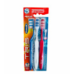 Silver Care Piave Tris Family Toothbrushes, Medium Size, 3 Pieces